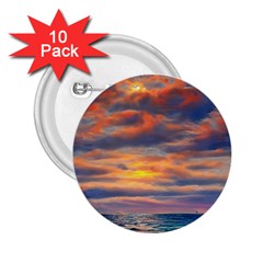 Serene Sunset Over Beach 2 25  Buttons (10 Pack)  by GardenOfOphir