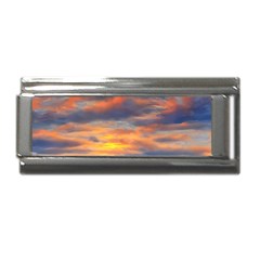 Serene Sunset Over Beach Superlink Italian Charm (9mm) by GardenOfOphir