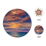 Serene Sunset Over Beach Playing Cards Single Design (Round) Front