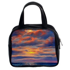 Serene Sunset Over Beach Classic Handbag (two Sides) by GardenOfOphir