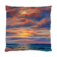 Serene Sunset Over Beach Standard Cushion Case (two Sides) by GardenOfOphir