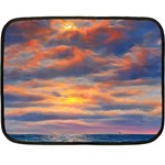 Serene Sunset Over Beach Fleece Blanket (Mini) 35 x27  Blanket Front