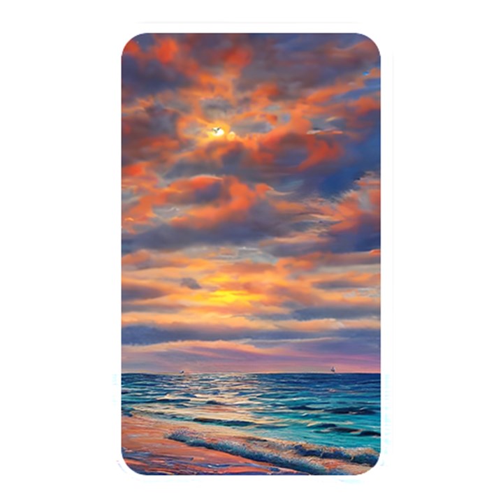 Serene Sunset Over Beach Memory Card Reader (Rectangular)