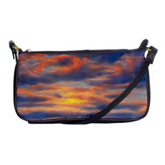 Serene Sunset Over Beach Shoulder Clutch Bag by GardenOfOphir