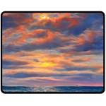 Serene Sunset Over Beach One Side Fleece Blanket (Medium) 60 x50  Blanket Front