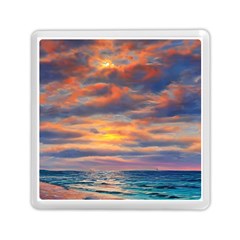 Serene Sunset Over Beach Memory Card Reader (square) by GardenOfOphir