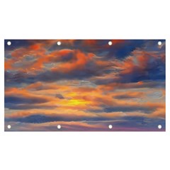 Serene Sunset Over Beach Banner And Sign 7  X 4  by GardenOfOphir