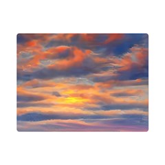 Serene Sunset Over Beach One Side Premium Plush Fleece Blanket (mini) by GardenOfOphir