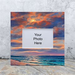 Serene Sunset Over Beach White Box Photo Frame 4  X 6  by GardenOfOphir