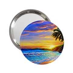 Sunrise At The Beach 2 25  Handbag Mirrors by GardenOfOphir