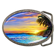 Sunrise At The Beach Belt Buckles by GardenOfOphir