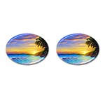 Sunrise At The Beach Cufflinks (Oval) Front(Pair)