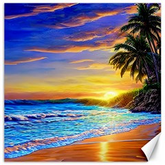 Sunrise At The Beach Canvas 12  X 12  by GardenOfOphir