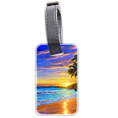 Sunrise At The Beach Luggage Tag (two Sides) by GardenOfOphir