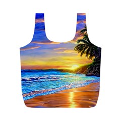 Sunrise At The Beach Full Print Recycle Bag (m) by GardenOfOphir