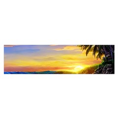 Sunrise At The Beach Oblong Satin Scarf (16  X 60 ) by GardenOfOphir