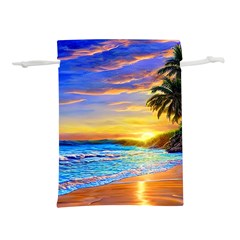 Sunrise At The Beach Lightweight Drawstring Pouch (m) by GardenOfOphir