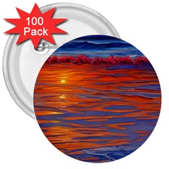 Sunset At The Beach 3  Buttons (100 pack) 