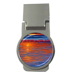 Sunset At The Beach Money Clips (round)  by GardenOfOphir