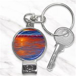 Sunset At The Beach Nail Clippers Key Chain Front