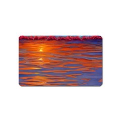 Sunset At The Beach Magnet (name Card) by GardenOfOphir