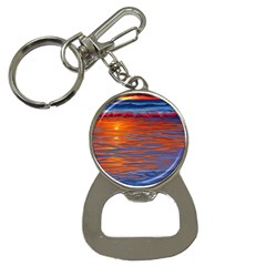 Sunset At The Beach Bottle Opener Key Chain by GardenOfOphir