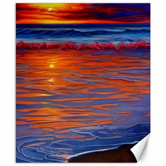 Sunset At The Beach Canvas 8  X 10  by GardenOfOphir