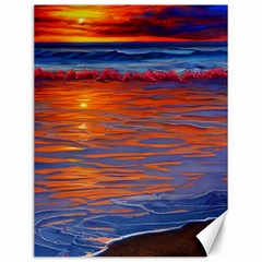 Sunset At The Beach Canvas 12  X 16  by GardenOfOphir