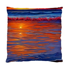 Sunset At The Beach Standard Cushion Case (two Sides) by GardenOfOphir