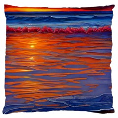 Sunset At The Beach Standard Premium Plush Fleece Cushion Case (two Sides) by GardenOfOphir