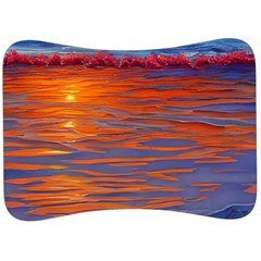 Sunset At The Beach Velour Seat Head Rest Cushion