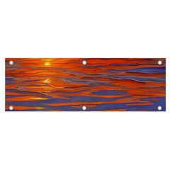 Sunset At The Beach Banner And Sign 6  X 2  by GardenOfOphir