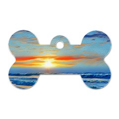 Reflecting On A Perfect Day Dog Tag Bone (two Sides) by GardenOfOphir