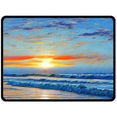 Reflecting On A Perfect Day One Side Fleece Blanket (large) by GardenOfOphir