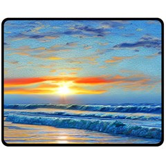 Reflecting On A Perfect Day One Side Fleece Blanket (medium) by GardenOfOphir