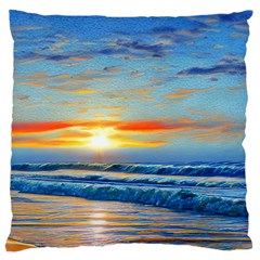 Reflecting On A Perfect Day Large Cushion Case (two Sides) by GardenOfOphir