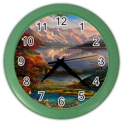 Summer Sunset Color Wall Clock by GardenOfOphir