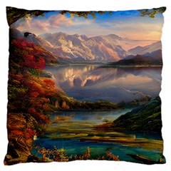 Summer Sunset Standard Premium Plush Fleece Cushion Case (one Side) by GardenOfOphir