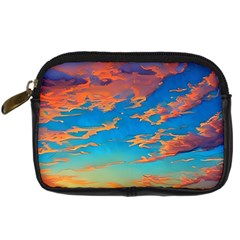 Waves Crashing On The Shore Digital Camera Leather Case by GardenOfOphir