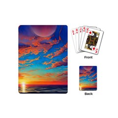 Waves Crashing On The Shore Playing Cards Single Design (mini) by GardenOfOphir