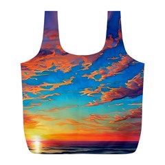 Waves Crashing On The Shore Full Print Recycle Bag (l) by GardenOfOphir