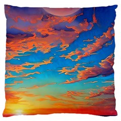 Waves Crashing On The Shore Standard Premium Plush Fleece Cushion Case (two Sides) by GardenOfOphir