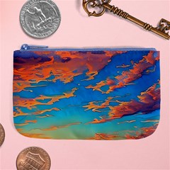 Waves Crashing On The Shore Large Coin Purse by GardenOfOphir