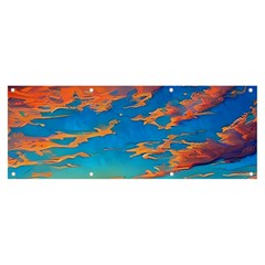 Waves Crashing On The Shore Banner And Sign 8  X 3  by GardenOfOphir