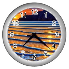 Endless Summer Nights Wall Clock (silver) by GardenOfOphir