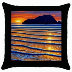 Endless Summer Nights Throw Pillow Case (black) by GardenOfOphir