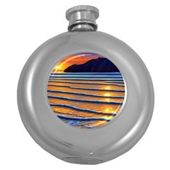 Endless Summer Nights Round Hip Flask (5 Oz) by GardenOfOphir