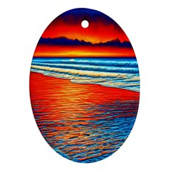 Golden Sunsets And Crisp Air Ornament (Oval)