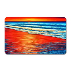 Golden Sunsets And Crisp Air Magnet (Rectangular)