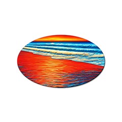 Golden Sunsets And Crisp Air Sticker Oval (10 pack)